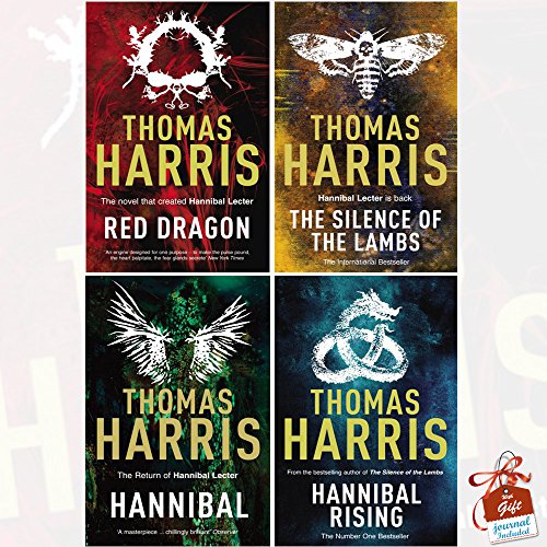 Hannibal Lecter Collection 4 Books Bundle By Thomas Harris With Gift Journal (Red Dragon, Silence Of The Lambs, Hannibal, Hannibal Rising)