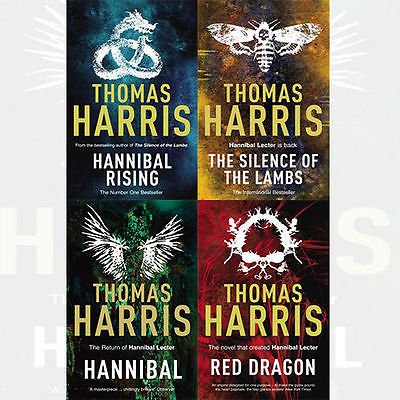 Thomas Harris Hannibal Lecter Series 4 Books Bundle Collection (Red Dragon,Hannibal,Silence Of The Lambs,Hannibal Rising)