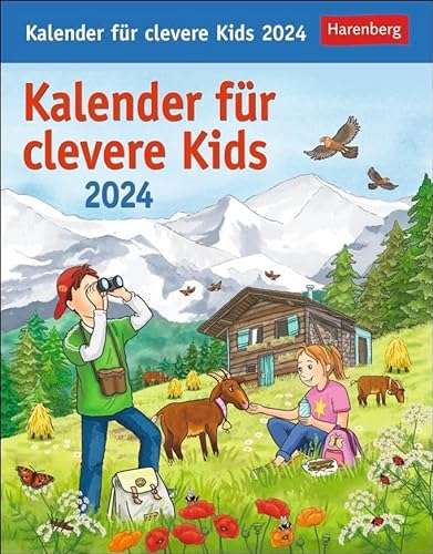 Kalender für clevere Kids Tagesabreißkalender 2024. Täglich neues Wissen für Kinder ab 8. Abreißkalender für jeden Tag, mit spannenden Fragen und kinderleichten Erklärungen von Harenberg
