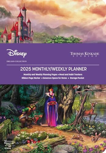 Disney Dreams Collection by Thomas Kinkade Studios 12-Month 2025 Monthly/Weekly: The Evil Queen (Agenda-Ringbuch) von Andrews McMeel Publishing