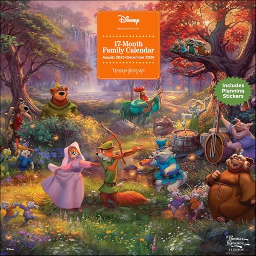 Disney Dreams by Thomas Kinkade Studios 17-Month 2025-2026 Family Wall Calendar von Andrews McMeel Publishing