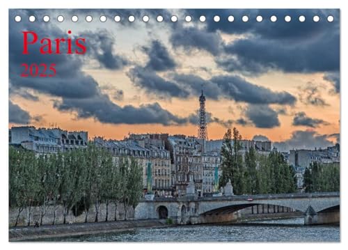 Paris (Tischkalender 2025 DIN A5 quer), CALVENDO Monatskalender von CALVENDO