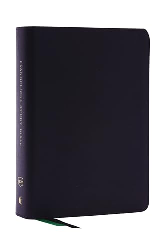 Evangelical Study Bible: Christ-centered. Faith-building. Mission-focused. (NKJV, Black Bonded Leather, Red Letter, Thumb Indexed, Large Comfort Print) von Thomas Nelson