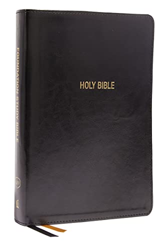 KJV, Foundation Study Bible, Large Print, Leathersoft, Black, Red Letter, Comfort Print: Holy Bible, King James Version von Thomas Nelson