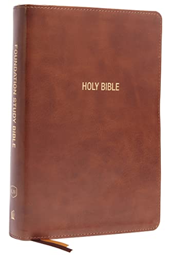 KJV, Foundation Study Bible, Large Print, Leathersoft, Brown, Red Letter, Comfort Print: Holy Bible, King James Version KJV, Foundation Study Bible, Large Print, Leathersoft, Brown, Red Letter, Comfort Print: Holy Bible, King James Version