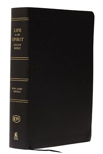 KJV, Life in the Spirit Study Bible, Bonded Leather, Black, Thumb Indexed, Red Letter: Formerly Full Life Study