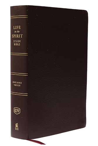 KJV, Life in the Spirit Study Bible, Bonded Leather, Burgundy, Thumb Indexed, Red Letter: Formerly Full Life Study