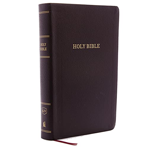 KJV Holy Bible: Personal Size Giant Print with 43,000 Cross References, Burgundy Bonded Leather, Red Letter, Comfort Print (Thumb Indexed): King James Version