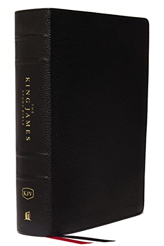 KJV, The King James Study Bible, Genuine Leather, Black, Thumb Indexed, Red Letter, Full-Color Edition: Holy Bible, King James Version