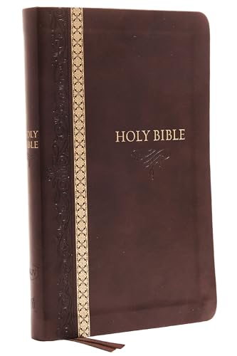 KJV Holy Bible: Thinline, Brown Leathersoft, Red Letter, Comfort Print (Thumb Indexed): King James Version: Holy Bible, King James Version
