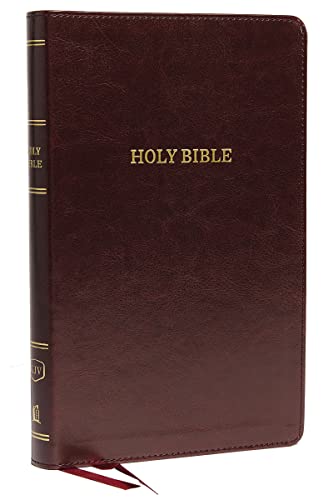 KJV Holy Bible: Deluxe Thinline with Cross References, Burgundy Leathersoft, Red Letter, Comfort Print: King James Version: Holy Bible, King James Version