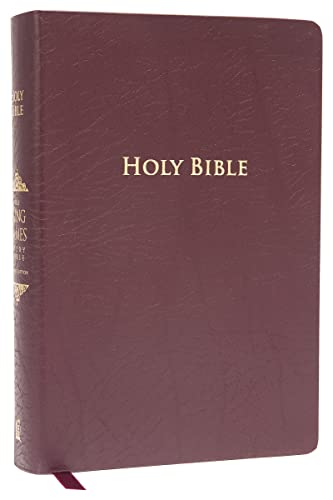 KJV Study Bible, Large Print, Bonded Leather, Burgundy, Red Letter: Second Edition (Nelson KJV Signature)