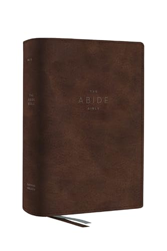 NET, Abide Bible, Leathersoft, Brown, Comfort Print: Holy Bible