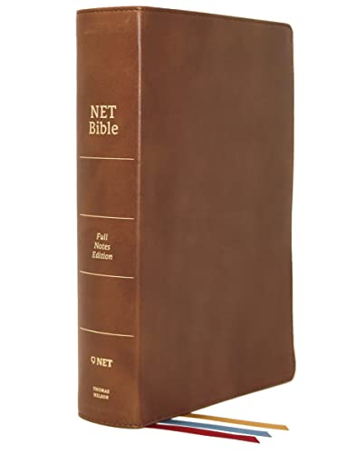 NET Bible, Full-notes Edition, Genuine Leather, Brown, Thumb Indexed, Comfort Print: Holy Bible