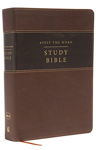 NKJV, Apply the Word Study Bible, Large Print, Leathersoft, Brown, Red Letter: Live in His Steps NKJV, Apply the Word Study Bible, Large Print, Leathersoft, Brown, Red Letter: Live in His Steps von Thomas Nelson
