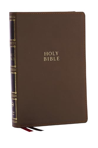 NKJV, Compact Center-Column Reference Bible, Brown Leathersoft, Red Letter, Comfort Print: New King James Version, Brown, Leathersoft, Compact Center-Column Reference, Red Letter, Comfort Print