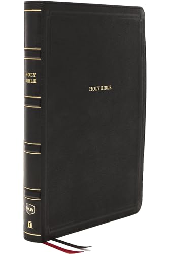 NKJV, Deluxe Thinline Reference Bible, Leathersoft, Black, Red Letter, Comfort Print: Holy Bible, New King James Version von Thomas Nelson