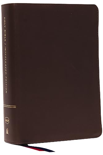 NKJV, Interleaved Bible, Journal Edition, Genuine Leather, Brown, Red Letter, Comfort Print: The Ultimate Bible Journaling Experience NKJV, Interleaved Bible, Journal Edition, Genuine Leather, Brown, Red Letter, Comfort Print: The Ultimate Bible Journaling Experience