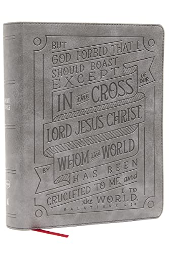 NKJV, Journal Reference Edition Bible, Verse Art Cover Collection, Leathersoft, Gray, Red Letter, Comfort Print: Let Scripture Explain Scripture. Reflect on What You Learn. NKJV, Journal Reference Edition Bible, Verse Art Cover Collection, Leathersoft, Gray, Red Letter, Comfort Print: Let Scripture Explain Scripture. Reflect on What You Learn.