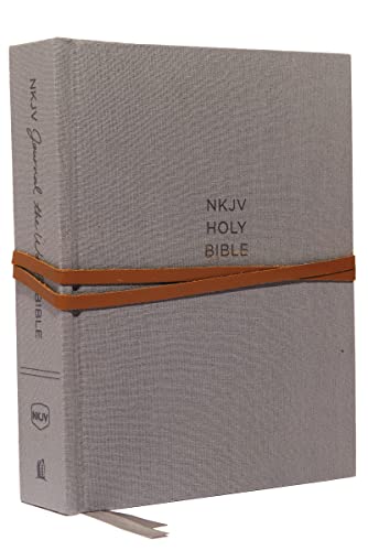 NKJV, Journal the Word Bible, Cloth over Board, Gray, Red Letter, Comfort Print: Reflect, Journal, or Create Art Next to Your Favorite Verses NKJV, Journal the Word Bible, Cloth over Board, Gray, Red Letter, Comfort Print: Reflect, Journal, or Create Art Next to Your Favorite Verses