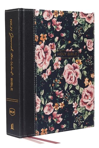 NKJV, Journal the Word Bible, Cloth over Board, Gray Floral, Red Letter, Comfort Print: Reflect, Journal, or Create Art Next to Your Favorite Verses NKJV, Journal the Word Bible, Cloth over Board, Gray Floral, Red Letter, Comfort Print: Reflect, Journal, or Create Art Next to Your Favorite Verses