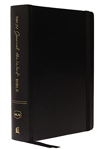 NKJV, Journal the Word Bible, Large Print, Hardcover, Black, Red Letter: Reflect, Journal, or Create Art Next to Your Favorite Verses NKJV, Journal the Word Bible, Large Print, Hardcover, Black, Red Letter: Reflect, Journal, or Create Art Next to Your Favorite Verses