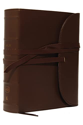 NKJV, Journal the Word Bible, Large Print, Premium Leather, Brown, Red Letter: Reflect on Your Favorite Verses NKJV, Journal the Word Bible, Large Print, Premium Leather, Brown, Red Letter: Reflect on Your Favorite Verses