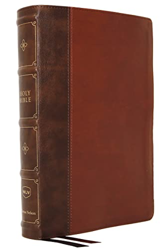 NKJV, Large Print Verse-by-Verse Reference Bible, Maclaren Series, Leathersoft, Brown, Comfort Print: Holy Bible, New King James Version