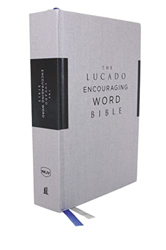 NKJV, Lucado Encouraging Word Bible, Cloth over Board, Gray, Comfort Print: Holy Bible, New King James Version NKJV, Lucado Encouraging Word Bible, Cloth over Board, Gray, Comfort Print: Holy Bible, New King James Version