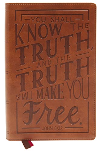 NKJV, Personal Size Large Print End-of-Verse Reference Bible, Verse Art Cover Collection, Leathersoft, Brown, Red Letter, Thumb Indexed, Comfort Print: Holy Bible, New King James Version NKJV, Personal Size Large Print End-of-Verse Reference Bible, Verse Art Cover Collection, Leathersoft, Brown, Red Letter, Thumb Indexed, Comfort Print: Holy Bible, New King James Version
