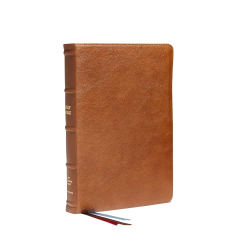 NKJV, Reference Bible, Classic Verse-by-Verse, Center-Column, Premium Goatskin Leather, Brown, Premier Collection, Red Letter, Comfort Print: Holy Bible, New King James Version von HarperCollins Christian Pub.