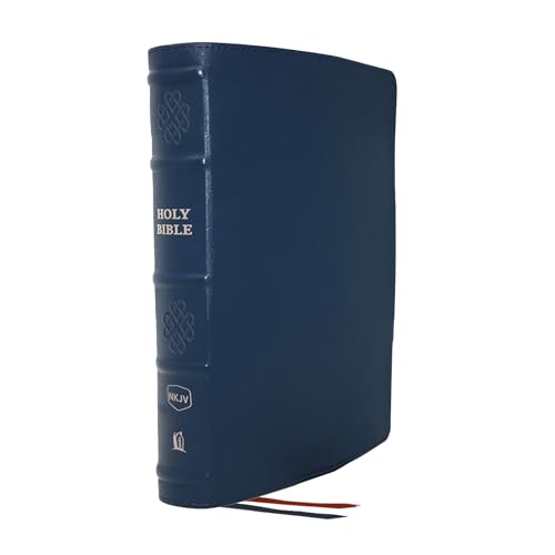 NKJV, Single-Column Reference Bible, Genuine Leather, Blue, Comfort Print: Holy Bible, New King James Version von HarperCollins Christian Pub.
