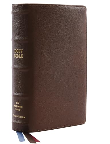 NKJV, Single-Column Reference Bible, Premium Goatskin Leather, Brown, Premier Collection, Comfort Print: Holy Bible, New King James Version