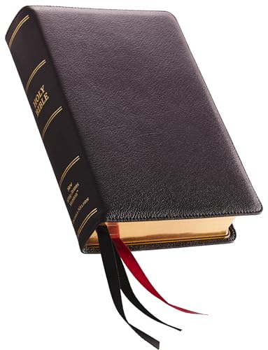 NKJV, Single-Column Reference Bible, Premium Goatskin Leather, Black, Premier Collection, Comfort Print: Holy Bible, New King James Version