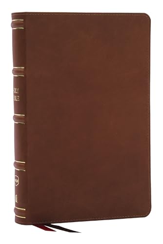 NKJV, Single-Column Reference Bible, Verse-by-verse, Brown Genuine Leather, Red Letter, Comfort Print: New King James Version, Brown, Genuine Leather, ... Verse-By-Verse, Red Letter, Comfort Print
