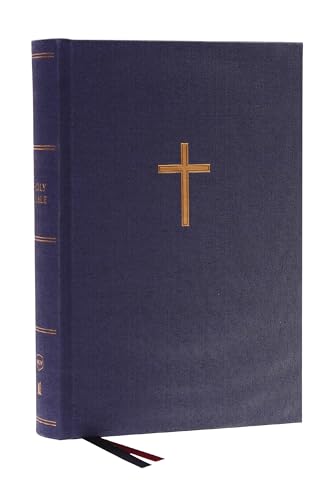 NKJV, Single-Column Wide-Margin Reference Bible, Cloth over Board, Blue, Red Letter, Comfort Print: Holy Bible, New King James Version