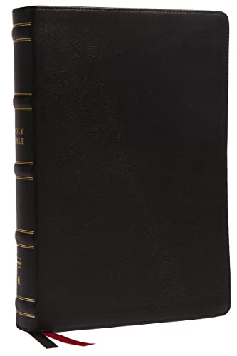 NKJV, Single-Column Wide-Margin Reference Bible, Genuine Leather, Black, Red Letter, Comfort Print: Holy Bible, New King James Version NKJV, Single-Column Wide-Margin Reference Bible, Genuine Leather, Black, Red Letter, Comfort Print: Holy Bible, New King James Version