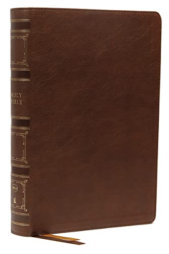 NKJV, Single-Column Wide-Margin Reference Bible, Leathersoft, Brown, Red Letter, Comfort Print: Holy Bible, New King James Version NKJV, Single-Column Wide-Margin Reference Bible, Leathersoft, Brown, Red Letter, Comfort Print: Holy Bible, New King James Version