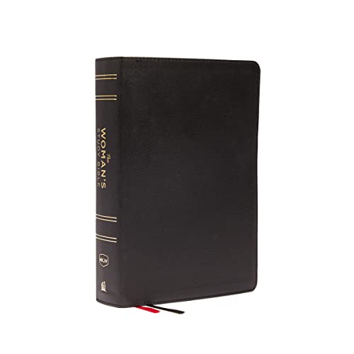 NKJV, The Woman's Study Bible, Genuine Leather, Black, Red Letter, Full-Color Edition: Receiving God's Truth for Balance, Hope, and Transformation