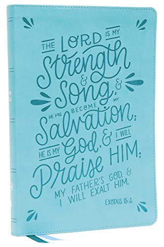 NKJV, Thinline Bible, Verse Art Cover Collection, Leathersoft, Teal, Red Letter, Comfort Print: Holy Bible, New King James Version NKJV, Thinline Bible, Verse Art Cover Collection, Leathersoft, Teal, Red Letter, Comfort Print: Holy Bible, New King James Version