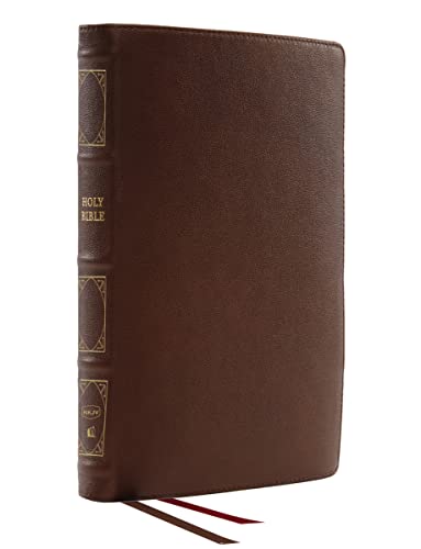 NKJV, Thinline Reference Bible, Genuine Leather, Brown, Red Letter, Thumb Indexed, Comfort Print: Holy Bible, New King James Version NKJV, Thinline Reference Bible, Genuine Leather, Brown, Red Letter, Thumb Indexed, Comfort Print: Holy Bible, New King James Version