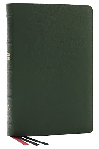 NKJV, Thinline Reference Bible, Large Print, Premium Goatskin Leather, Green, Premier Collection, Red Letter, Comfort Print: Holy Bible, New King James Version von Thomas Nelson