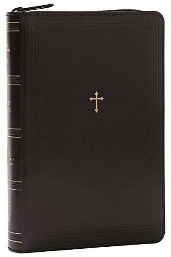 NKJV Compact Paragraph-Style Bible w/ 43,000 Cross References, Black Leathersoft with zipper, Red Letter, Comfort Print: Holy Bible, New King James Version: Holy Bible, New King James Version