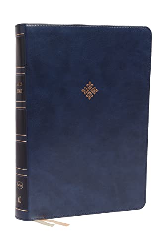 NKJV Holy Bible, Super Giant Print Reference Bible, Blue Leathersoft, 43,000 Cross references, Red Letter, Comfort Print: New King James Version von Thomas Nelson