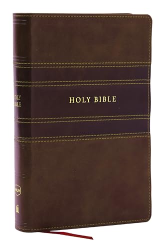 NKJV Personal Size Large Print Bible with 43,000 Cross References, Brown Leathersoft, Red Letter, Comfort Print (Thumb Indexed): New King James ... Personal Size, Reference, Red Letter
