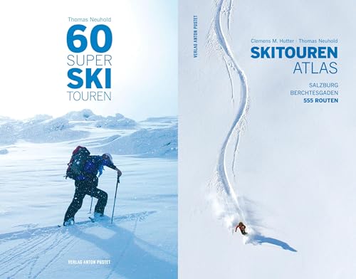 60 Super Skitouren + Skitourenatlas (Kombipaket): Salzburg, Berchtesgarden, 555 Routen von Pustet Anton