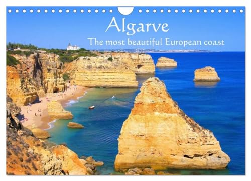 Algarve - The most beautiful European coast (Wandkalender 2024 DIN A4 quer), CALVENDO Monatskalender: Some of the wide sandy beaches in Portugal von CALVENDO