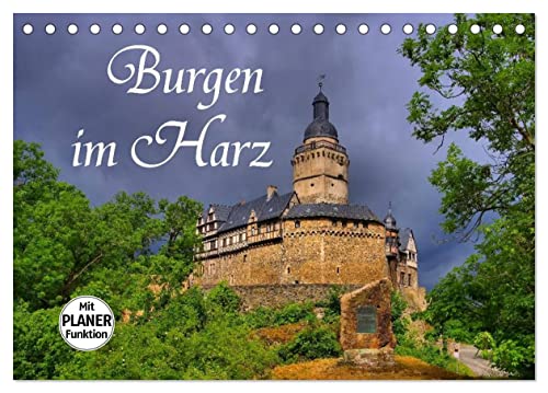 Burgen im Harz (Tischkalender 2024 DIN A5 quer), CALVENDO Monatskalender