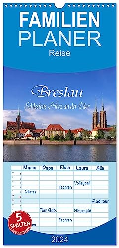 Familienplaner 2024 - Breslau - Schlesiens Herz an der Oder mit 5 Spalten (Wandkalender, 21 cm x 45 cm) CALVENDO