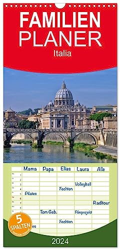 Familienplaner 2024 - Italia mit 5 Spalten (Wandkalender, 21 cm x 45 cm) CALVENDO